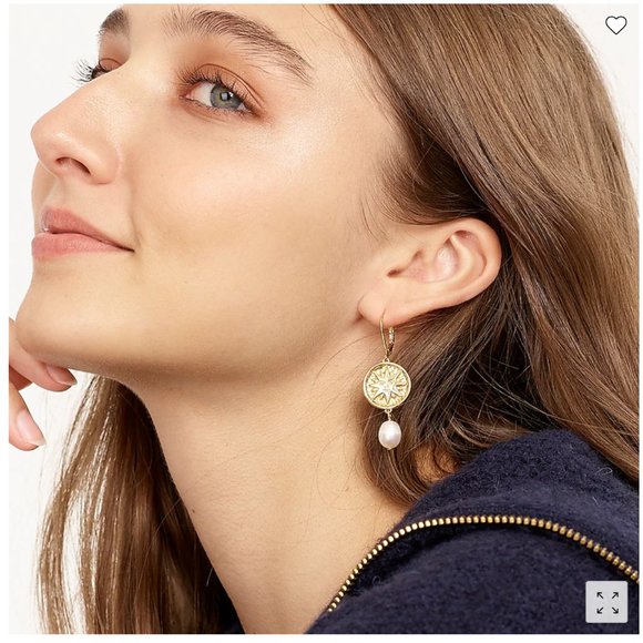 J. Crew Le Soleil Pearl Drop Earrings - Picture 2 of 4